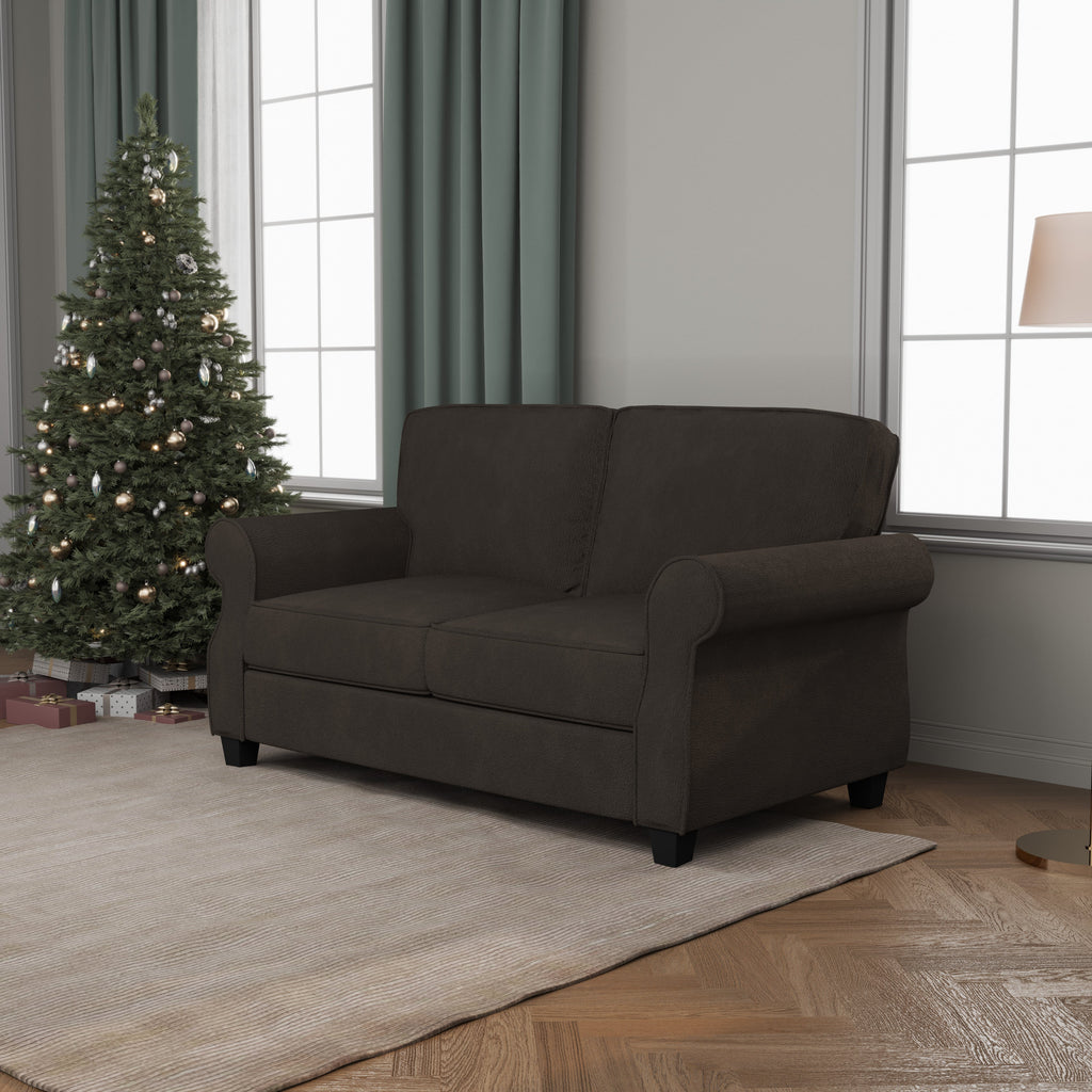Sofa with Solid Wood Frame, Extra Deep Seats, Modern 2 Seater Sofa