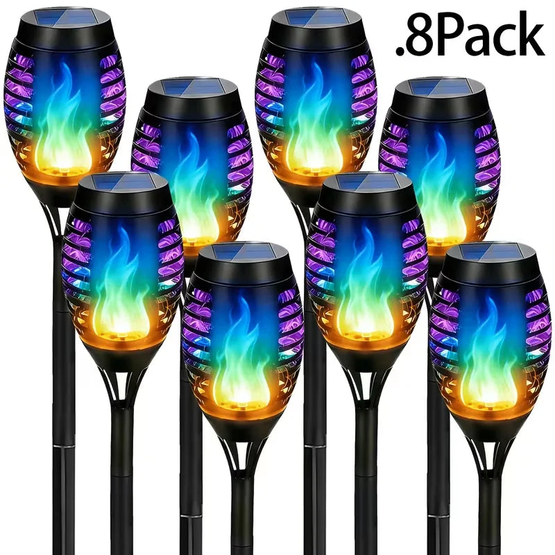 8 Solar Outdoor Torch Lights