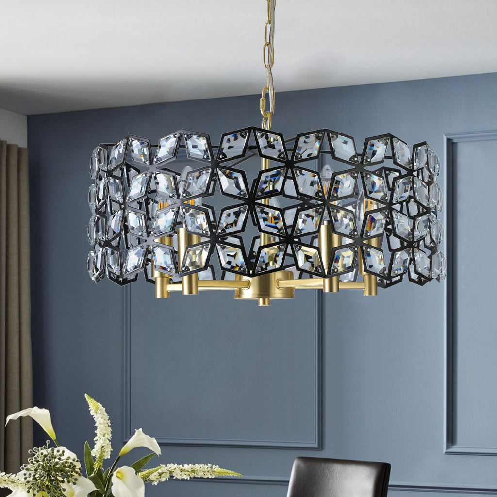 Modern Crystal Chandelier for Living-Room Round Cristal Lamp