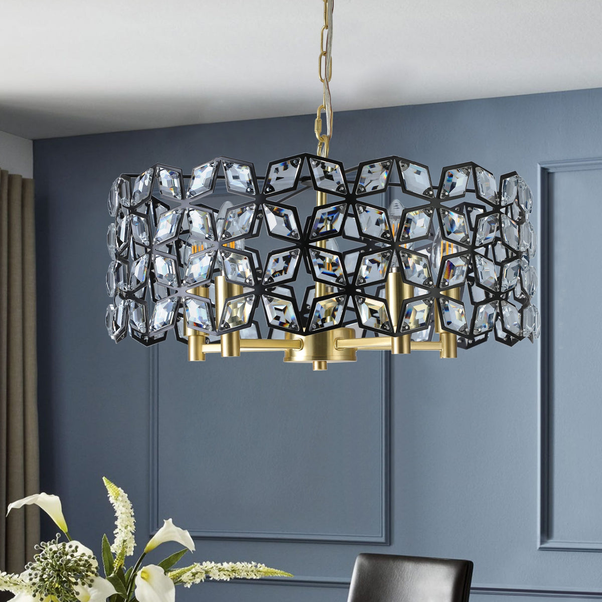 Modern Crystal Chandelier for Living-Room Round Cristal Lamp