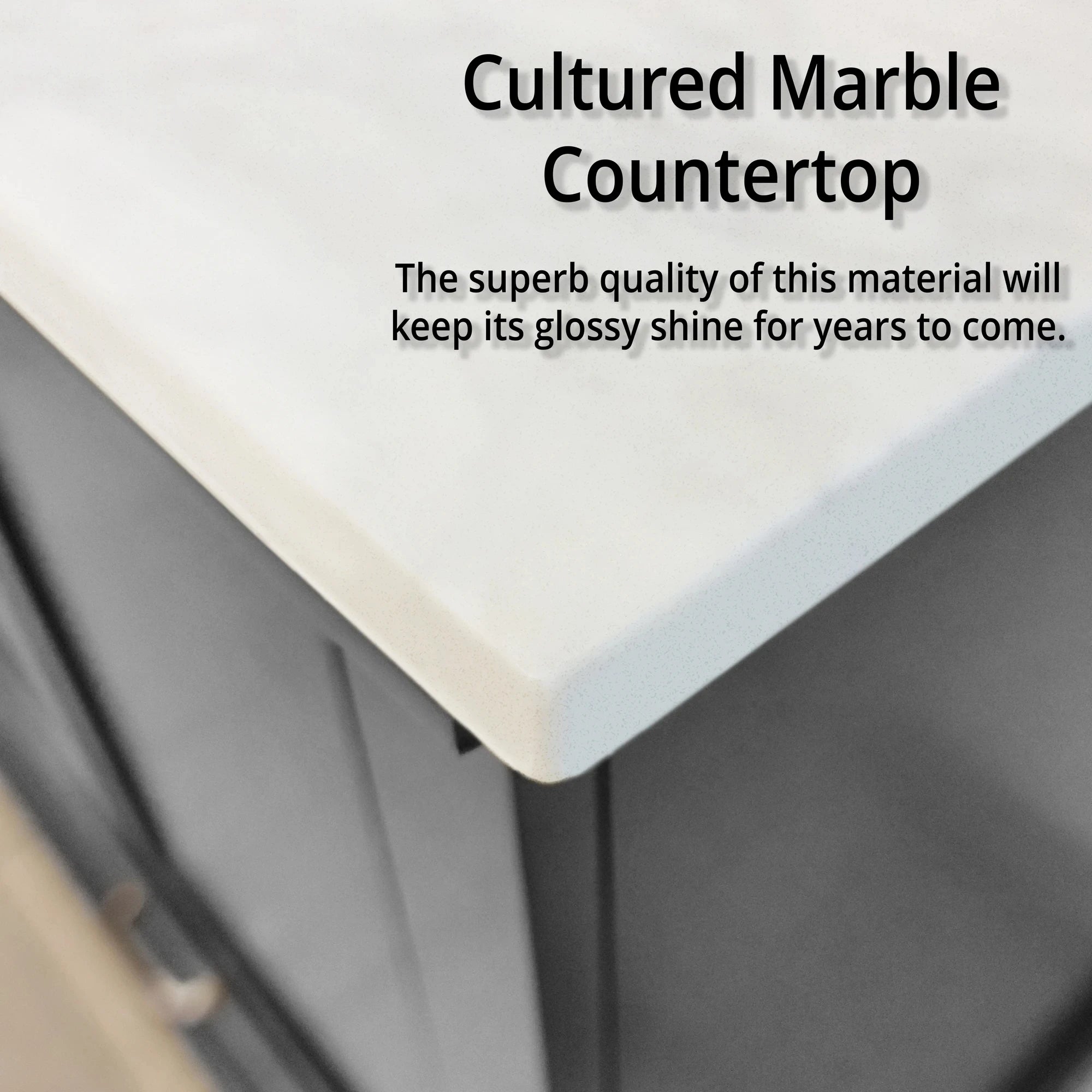Double Oak Bathroom Vanity Set Cultured Marble Top