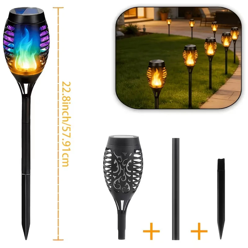 8 Solar Outdoor Torch Lights