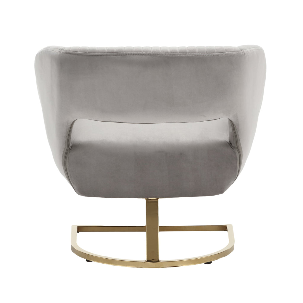 Upholstered Tufted Linen Fabric Accent Chair