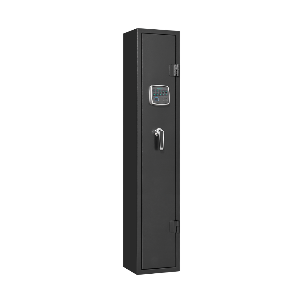 5 gun safes with 3 pistol pockets, quick access biometric adjustable heavy-duty gun rack