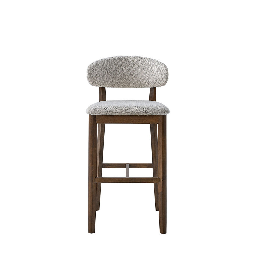 Bar Stools Set of 2, 30” Upholstered Bar Height Stools, Solid Wood, Modern