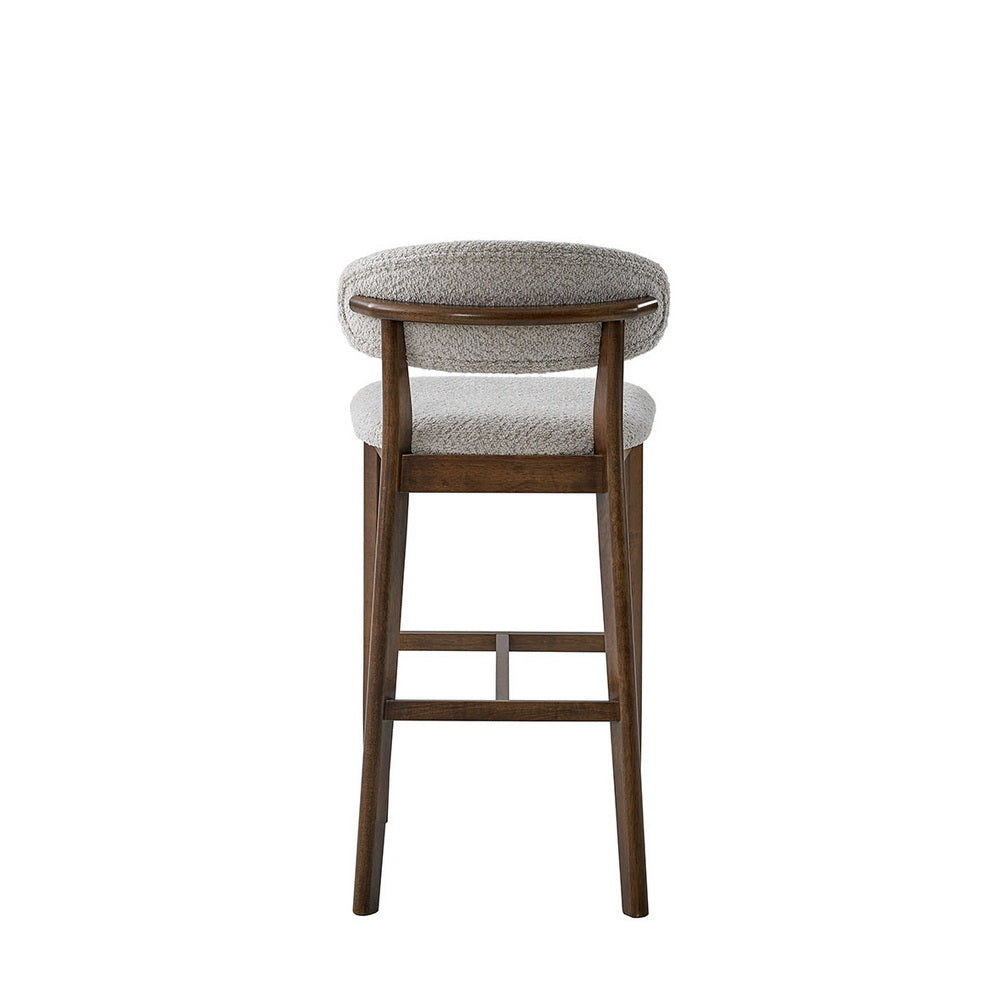 Bar Stools Set of 2, 30” Upholstered Bar Height Stools, Solid Wood, Modern