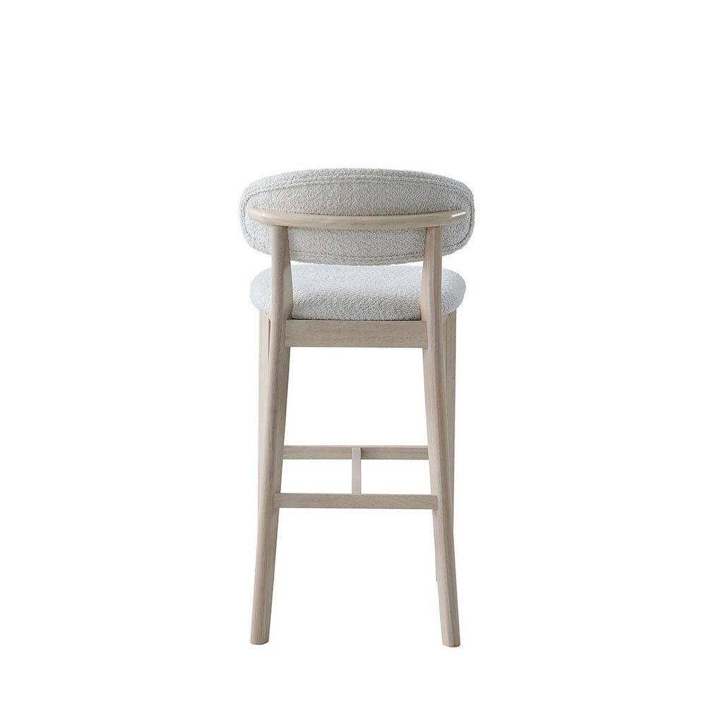 Bar Stools Set of 2, 30” Upholstered Bar Height Stools, Solid Wood, Modern