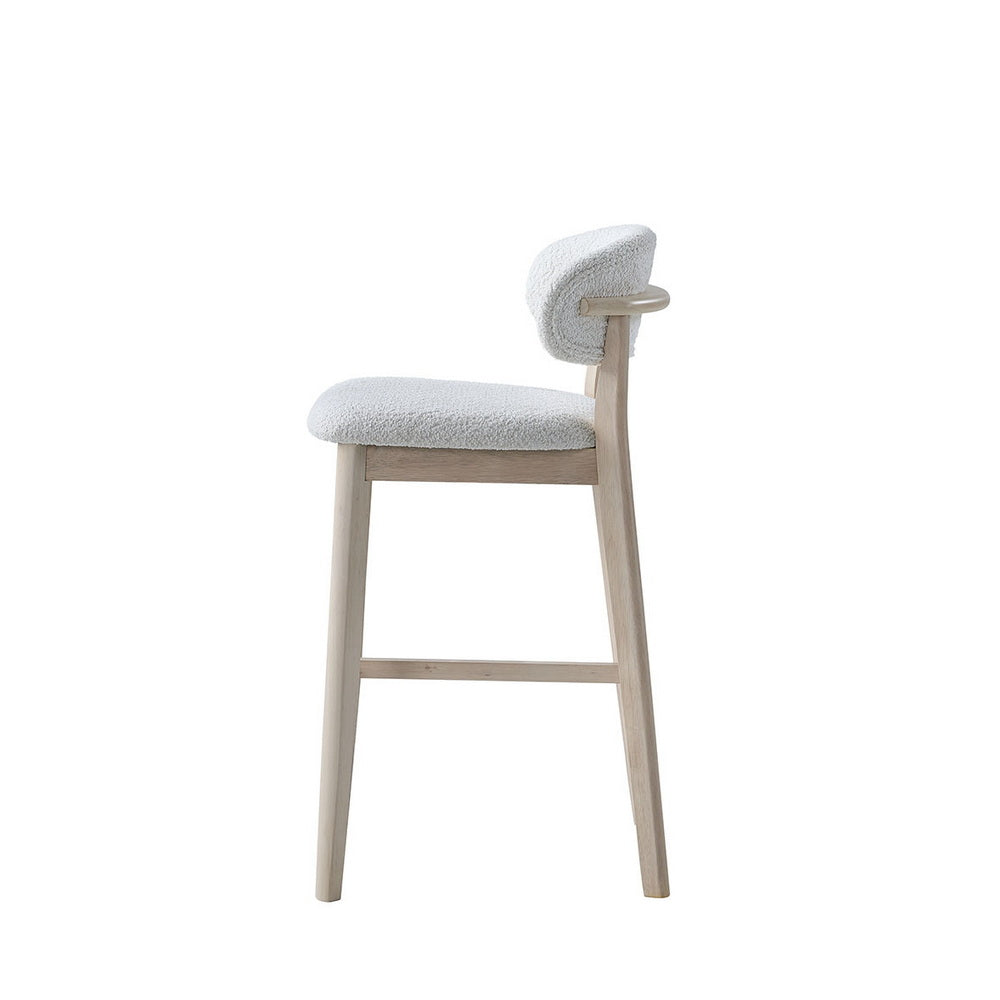 Bar Stools Set of 2, 30” Upholstered Bar Height Stools, Solid Wood, Modern
