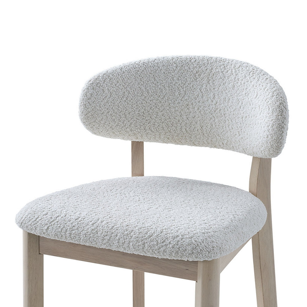 Bar Stools Set of 2, 30” Upholstered Bar Height Stools, Solid Wood, Modern