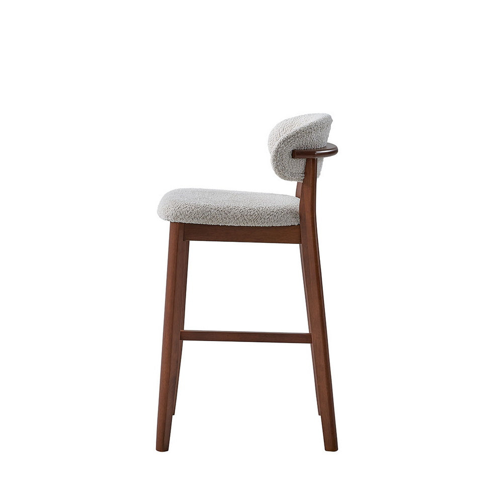 Bar Stools Set of 2, 30” Upholstered Bar Height Stools, Solid Wood, Modern