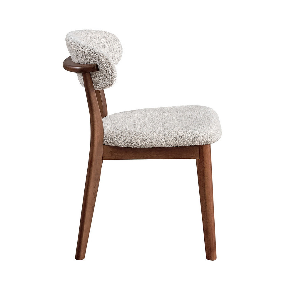 Scandinavian Dining Table Set with Upholstered Chairs