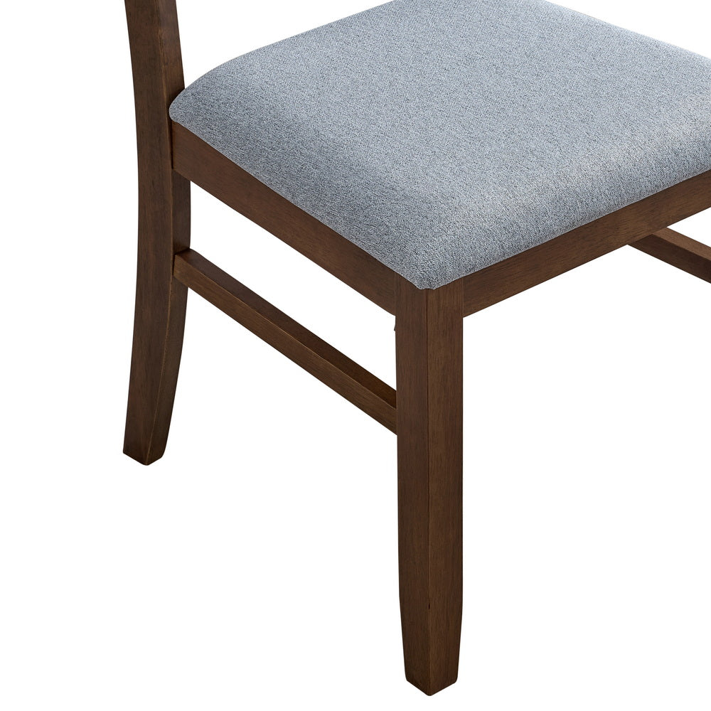Farmhouse Dining Table Set with Upholstered Chairs