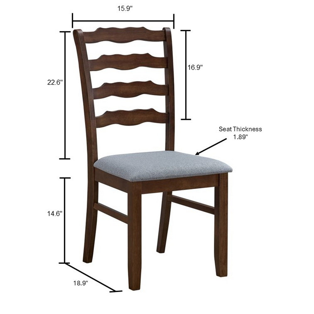 Farmhouse Dining Table Set with Upholstered Chairs