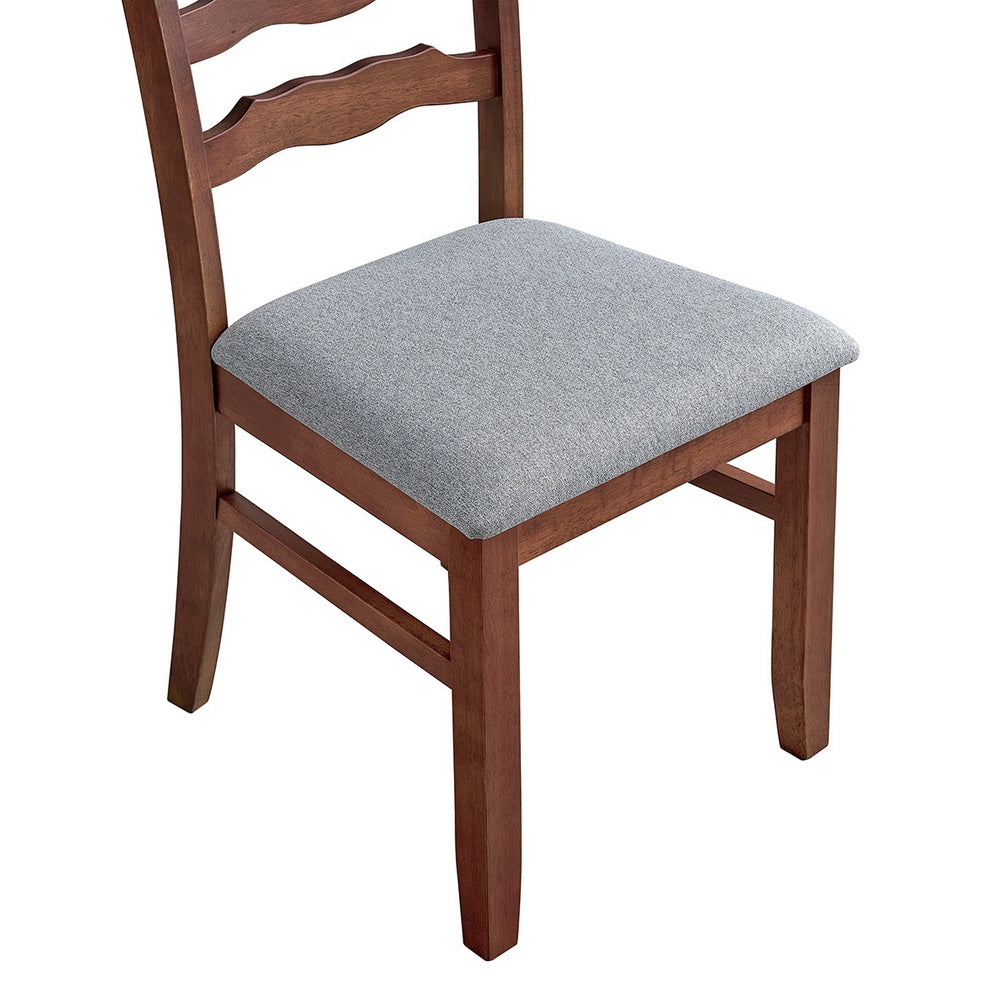 Farmhouse Dining Table Set with Upholstered Chairs