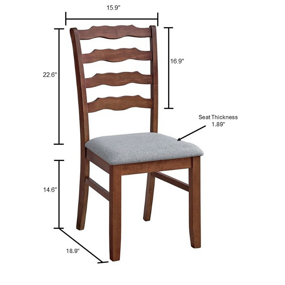 Farmhouse Dining Table Set with Upholstered Chairs