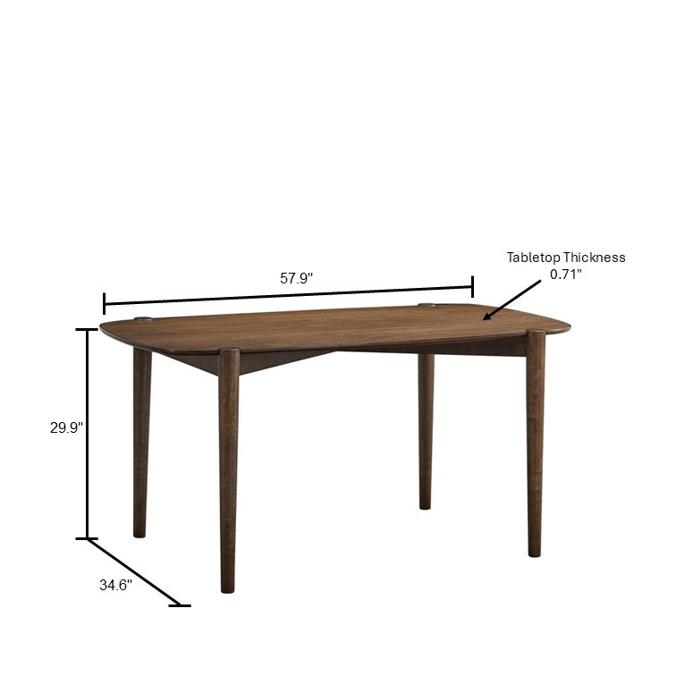 58” Modern Dining Table Set