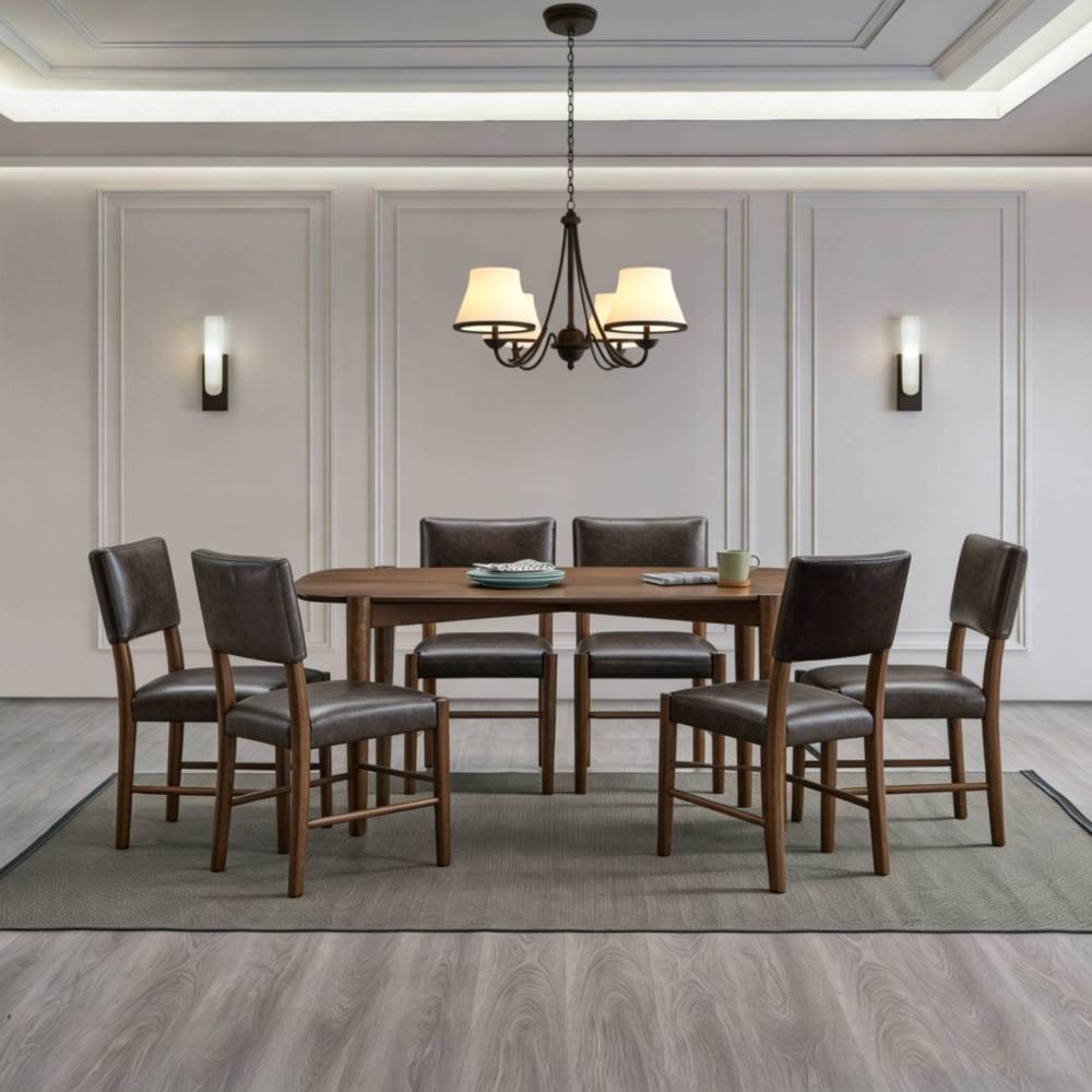 58” Modern Dining Table Set