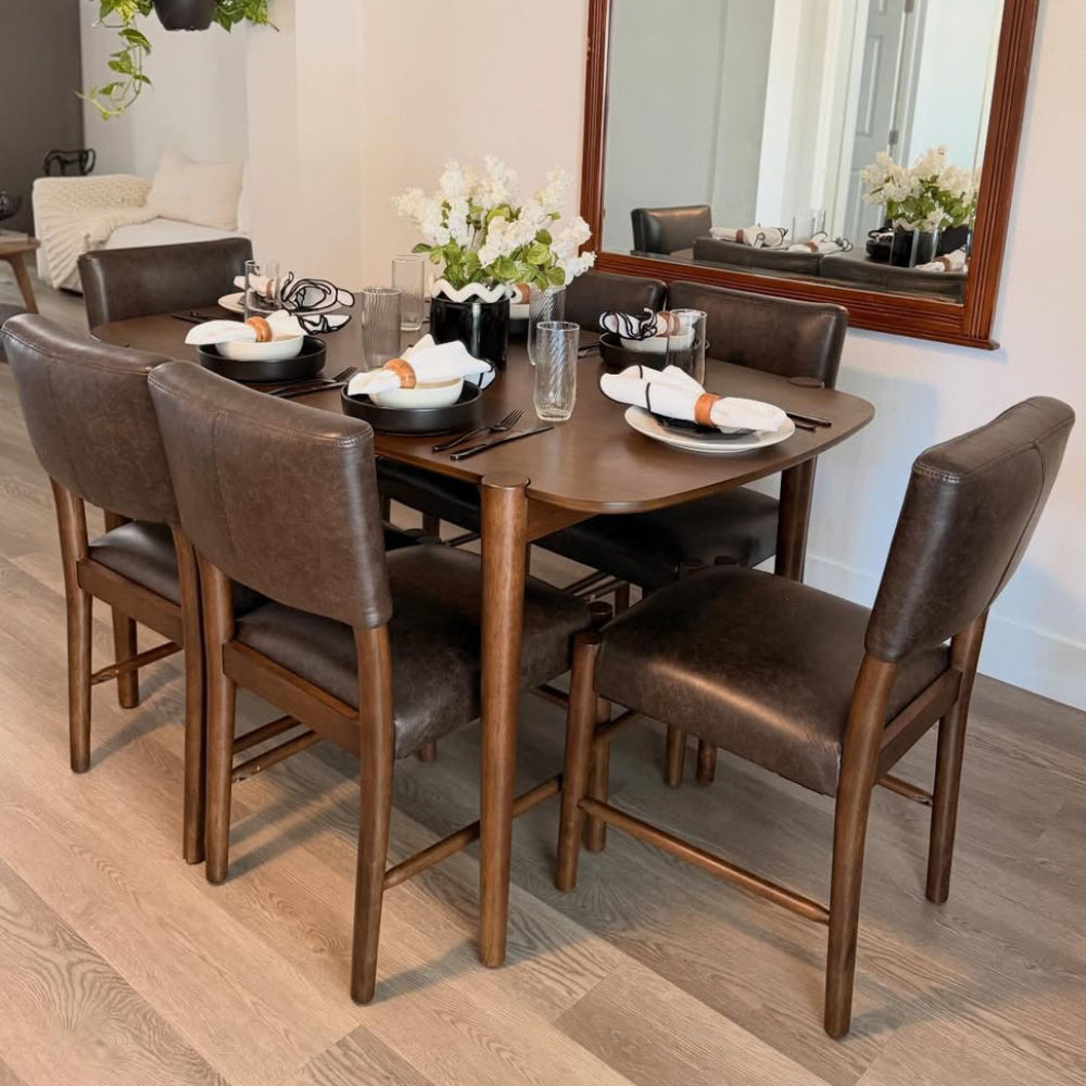 58” Modern Dining Table Set