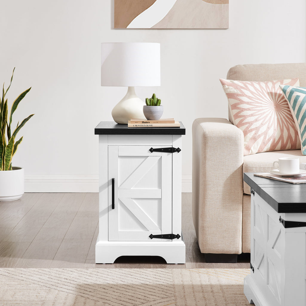 Farmhouse tea table bedside table rectangular farmhouse tea table with barn door