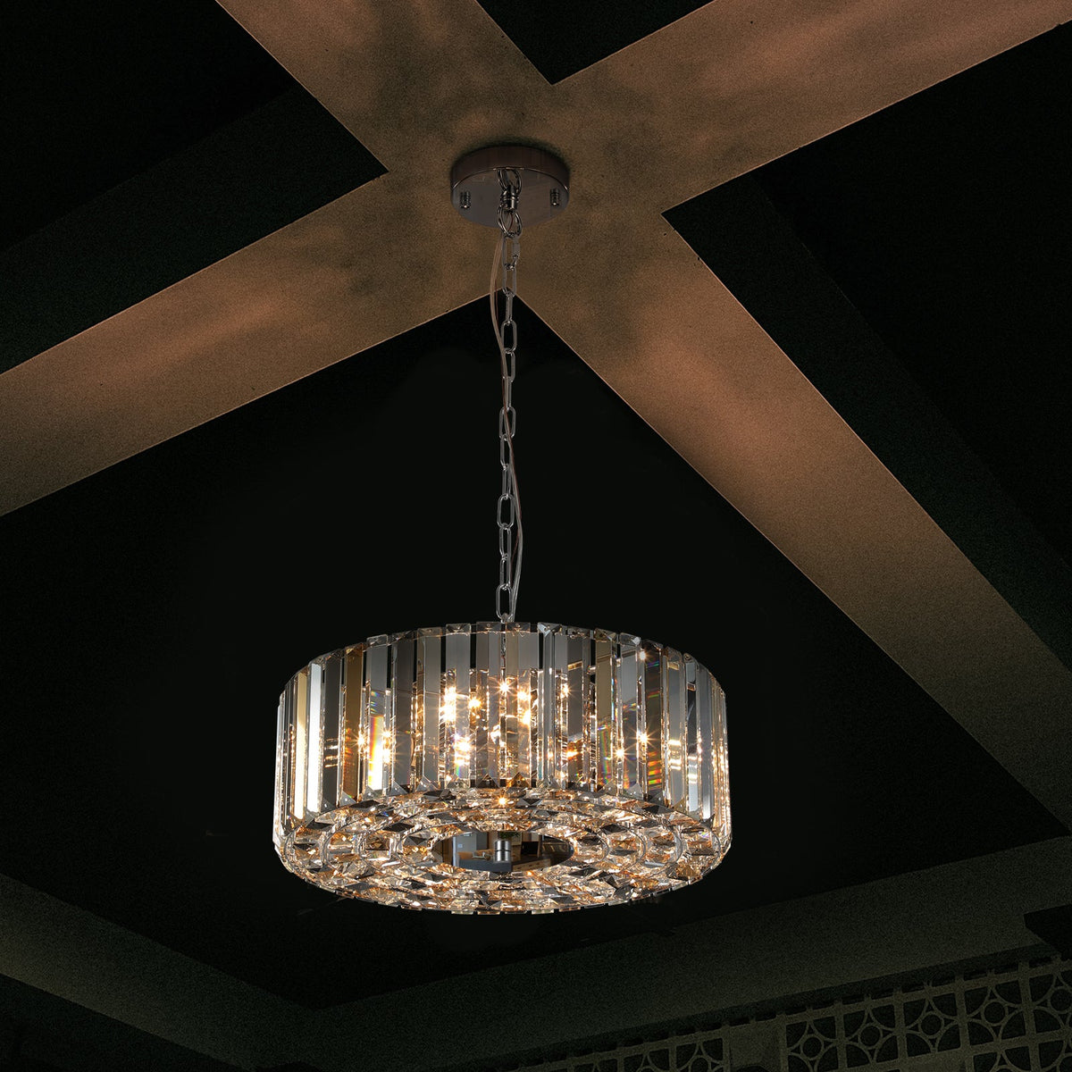 Modern Crystal Chandelier for Living-Room Round Cristal Lamp
