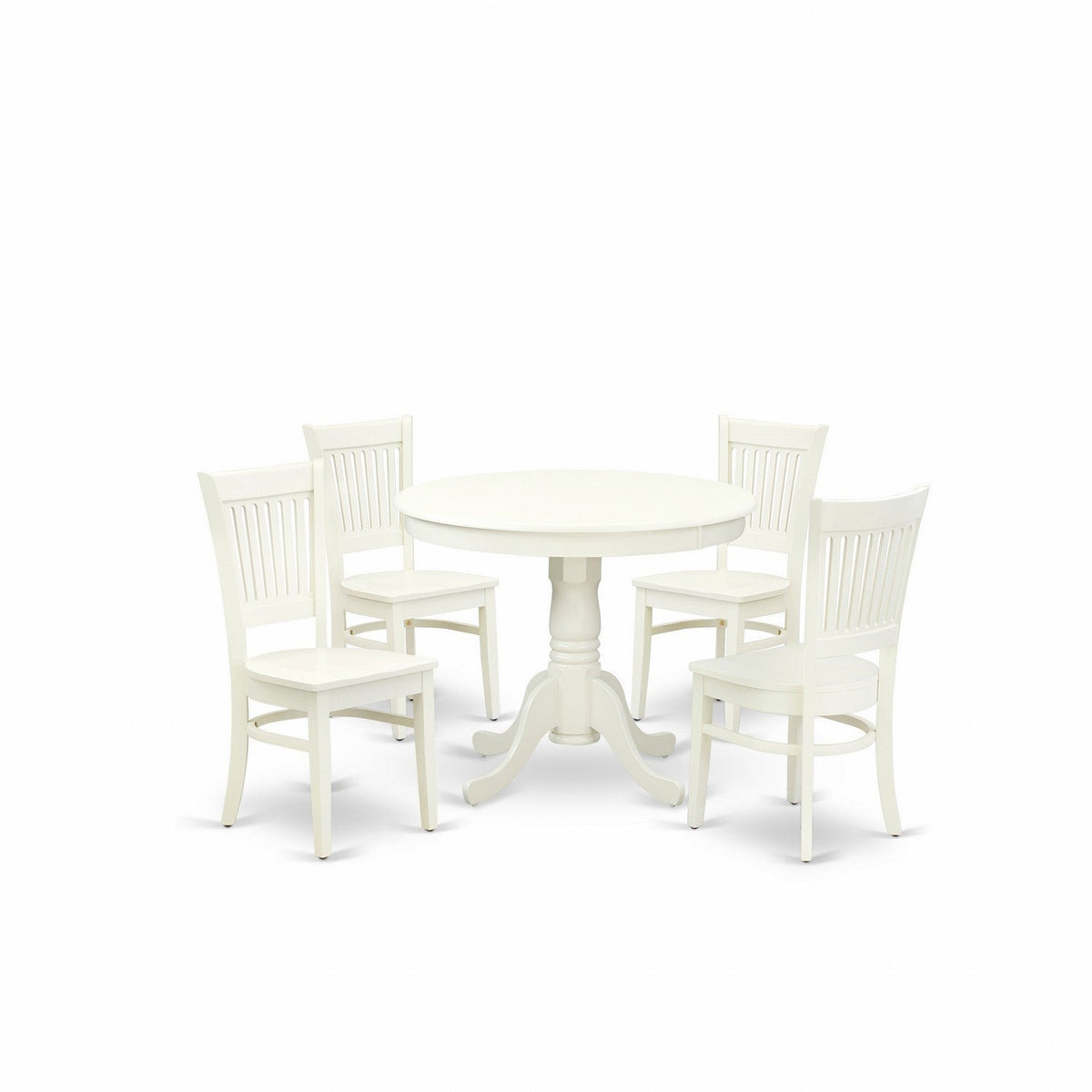 5-Piece Kitchen Dining Set- 4 Wooden Chairs and Kitchen Table