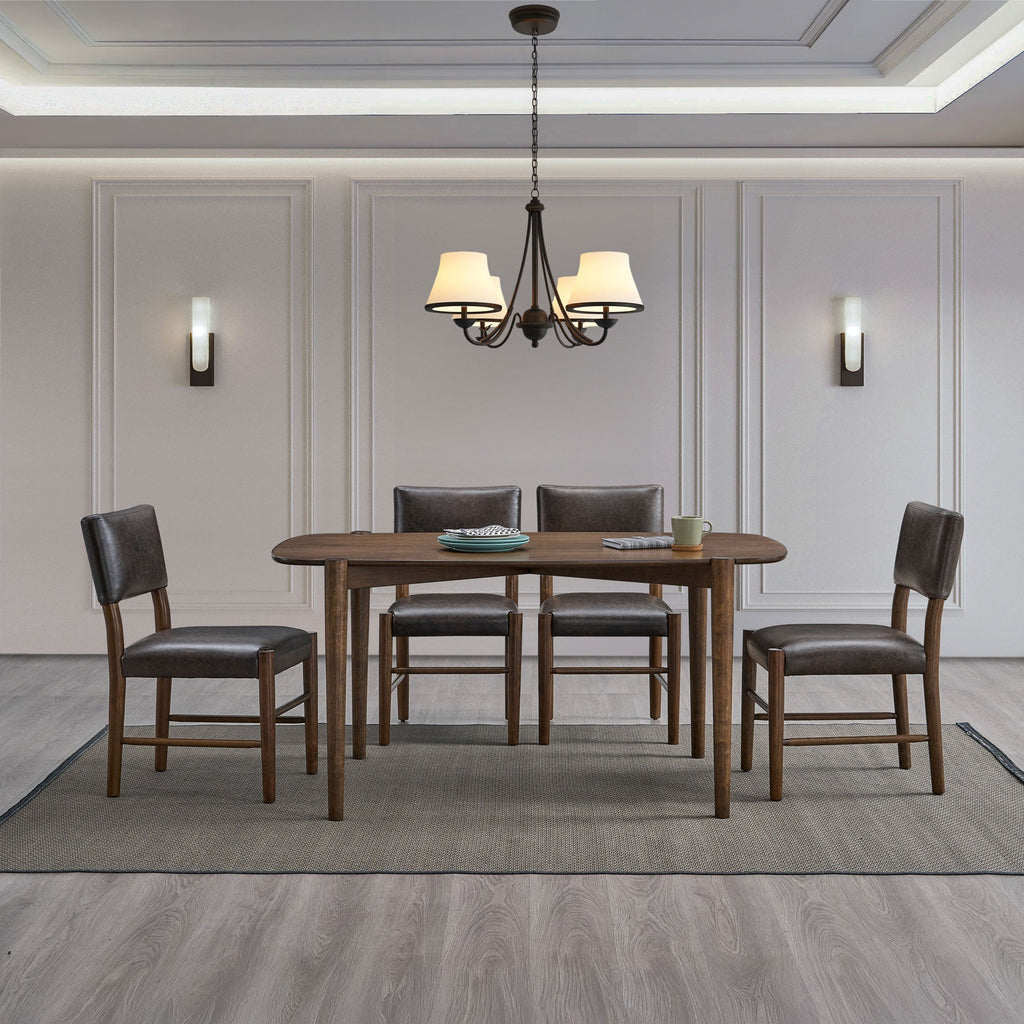 58” Modern Dining Table Set