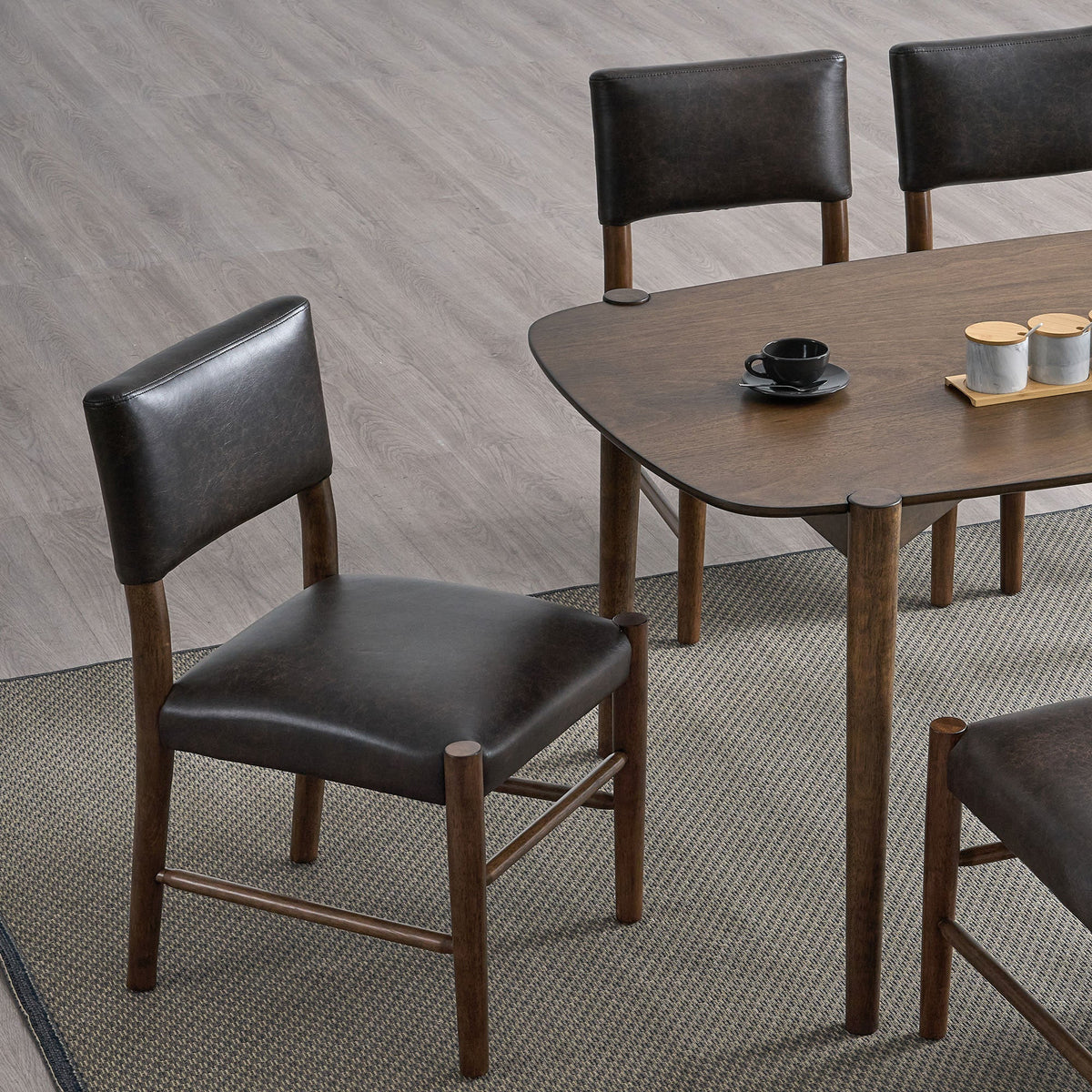 58” Modern Dining Table Set