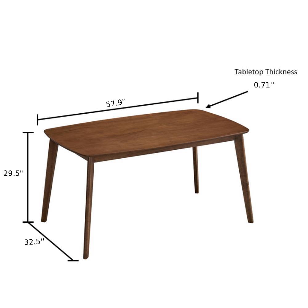 Scandinavian Dining Table Set with Upholstered Chairs