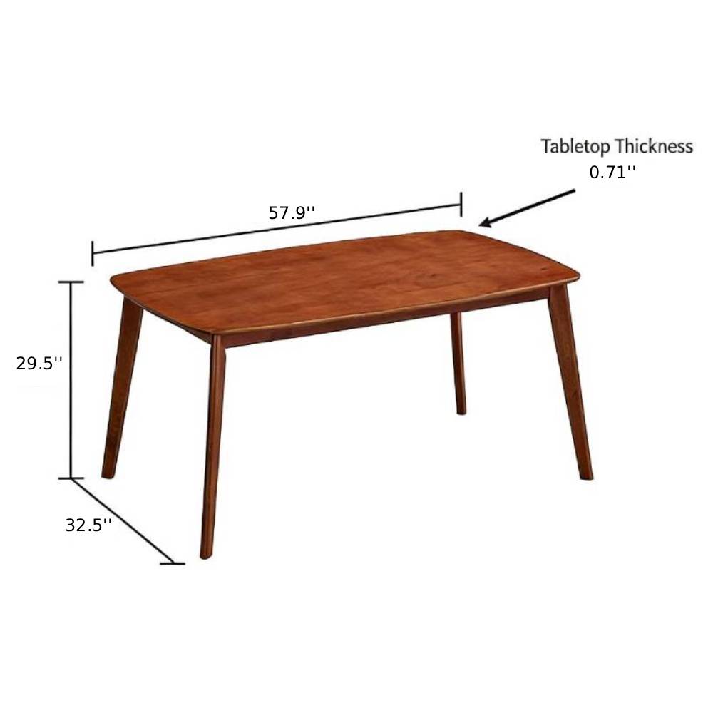 Scandinavian Dining Table Set with Upholstered Chairs
