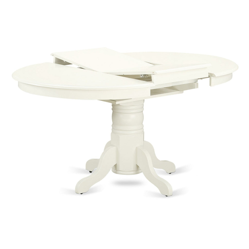 7 Piece Dining Room Set - 6 Baby Blue Linen Chairs with High Back and 1 Oval Dining Table