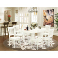 7-Piece Kitchen Table Set- 6 Modern Dining Chairs