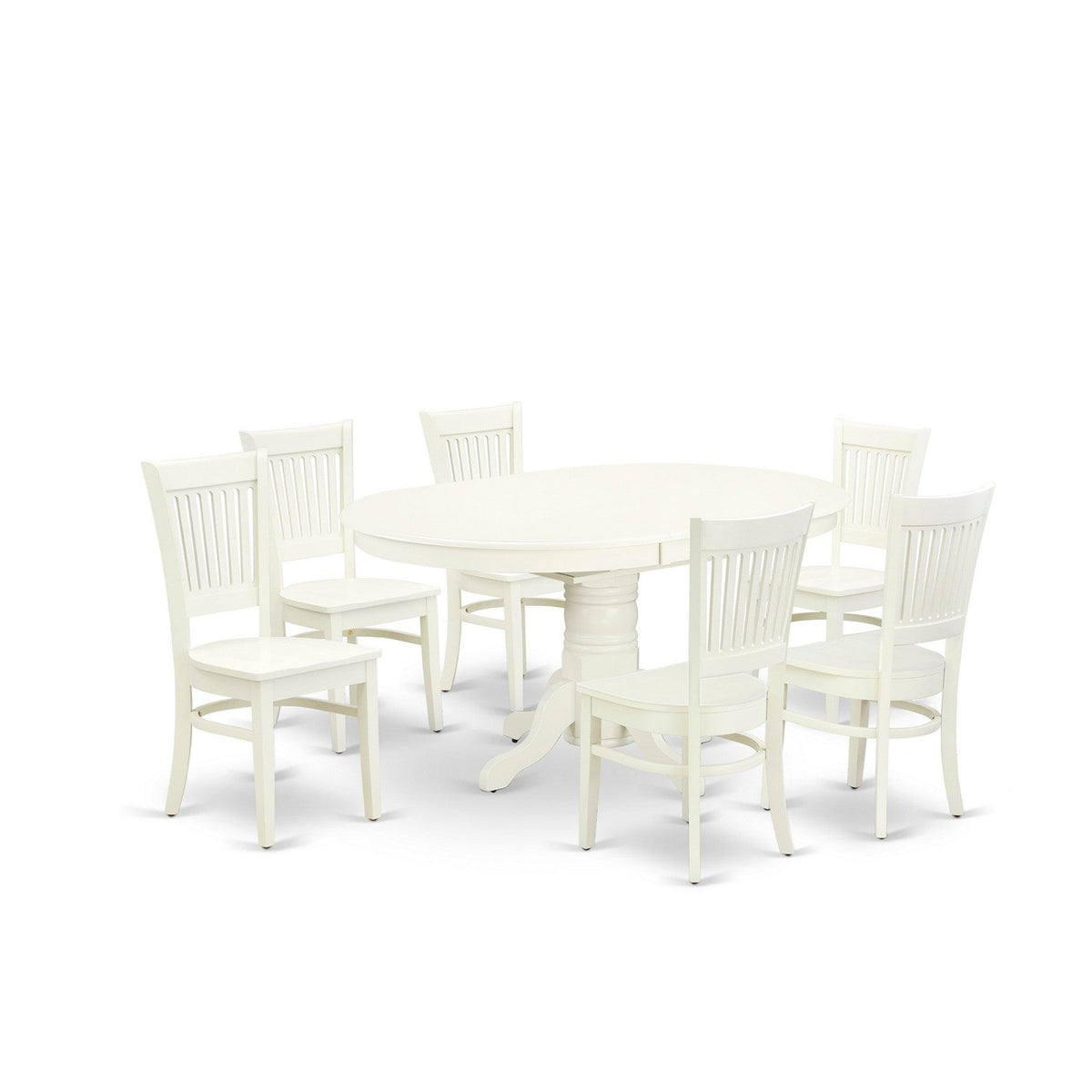 7-Piece Kitchen Table Set- 6 Modern Dining Chairs