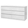 4/6 Drawer Dresser - Modern Chest of Drawers Wood Dressers Cut-Out Handles Room
