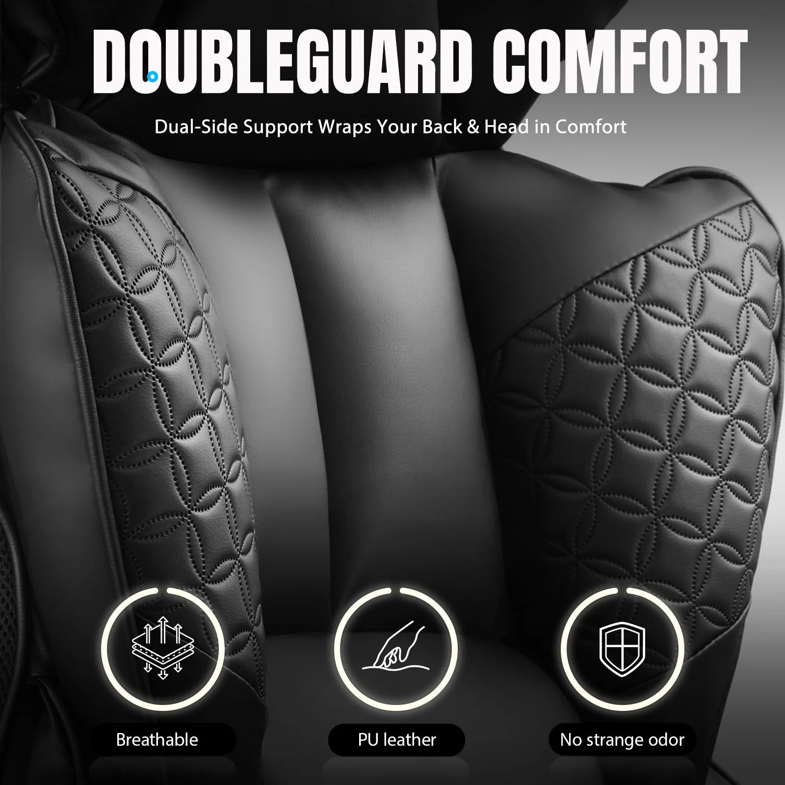 Ergonomic Office Chair Leather High Back with Footrest