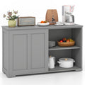 Storage Cabinet with Wood Sliding Door for kitchen or dining room