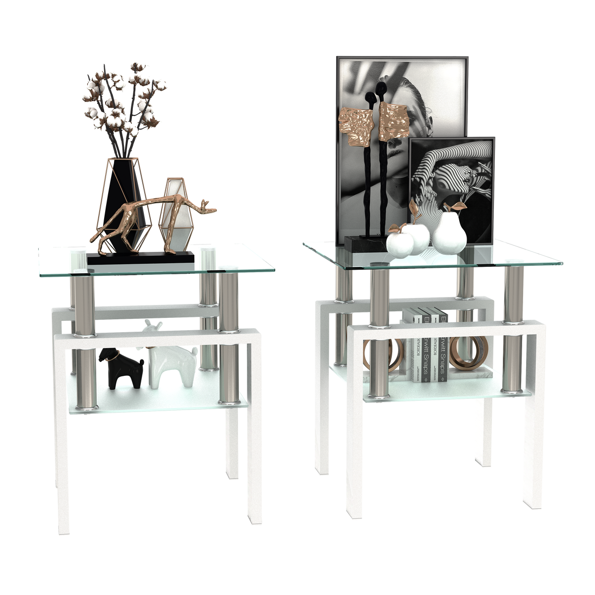 Modern Tempered Glass Tea Table Coffee Table End Table