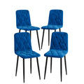 Dining Chairs Set of 4, Modern Velvet Dining Chair Upholstered Cushion Seat