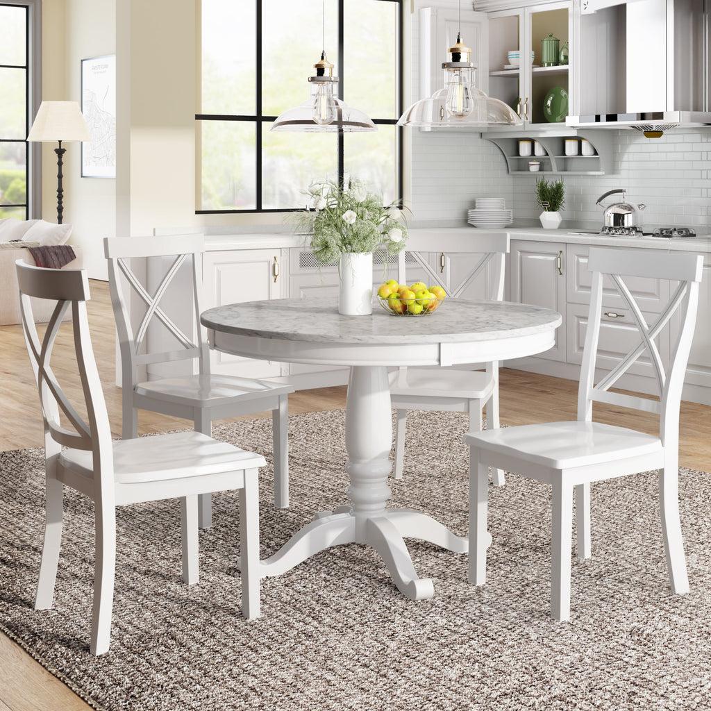 5 Pieces Dining Table and Chairs Set for 4