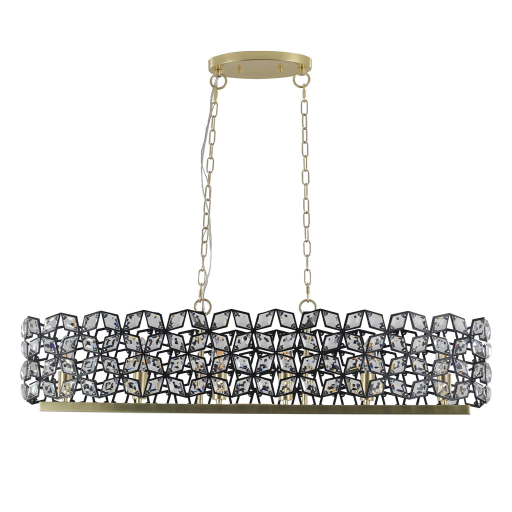 Modern Champagne Gold Oval Crystal ceiling chandelier
