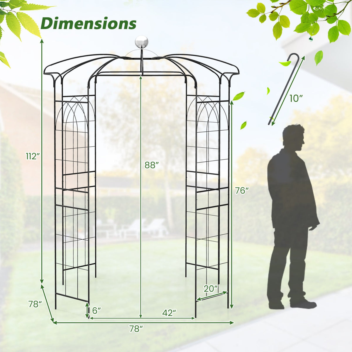 Birdcage Shape Gazebo for Climbing Plants