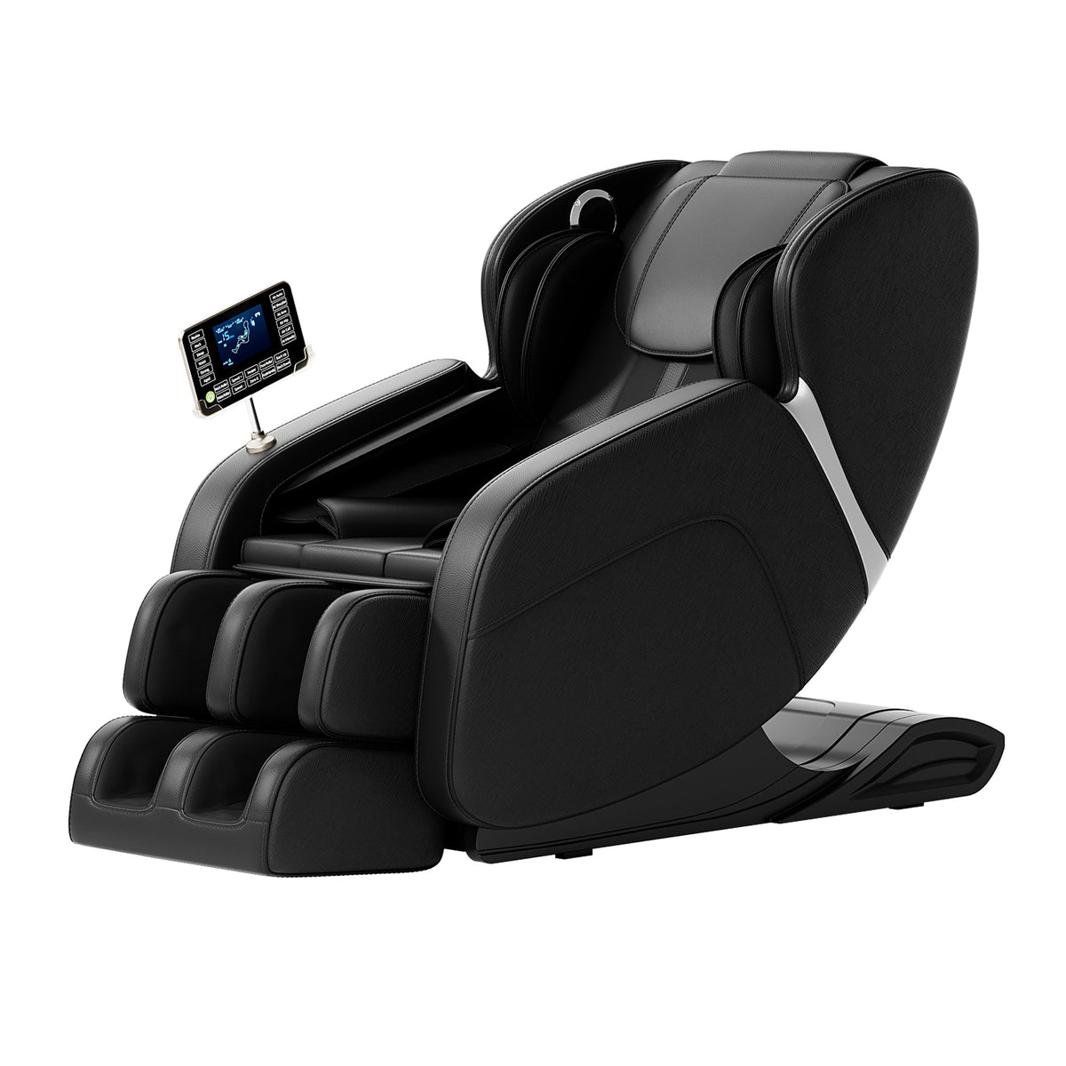 Full body deep tissue massage chair, foot massage, 8 fixed massage rollers, touch screen