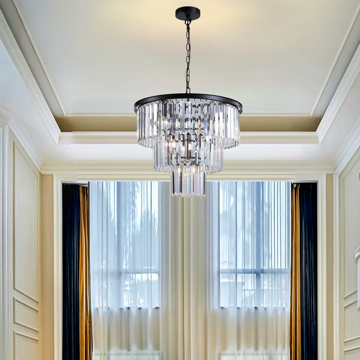 Black Luxury Crystal Chandelier