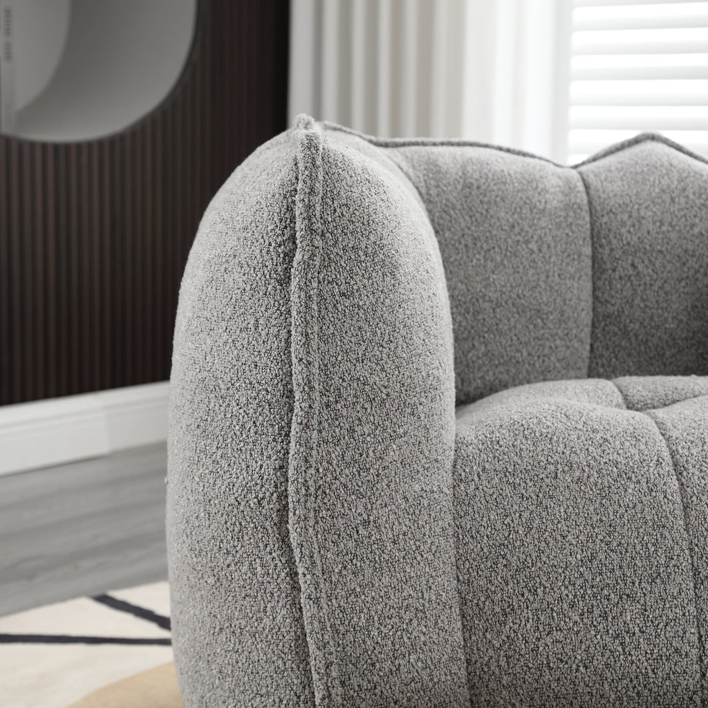 Soft Bean Bag Chair with High Resilient Foam with Footstool