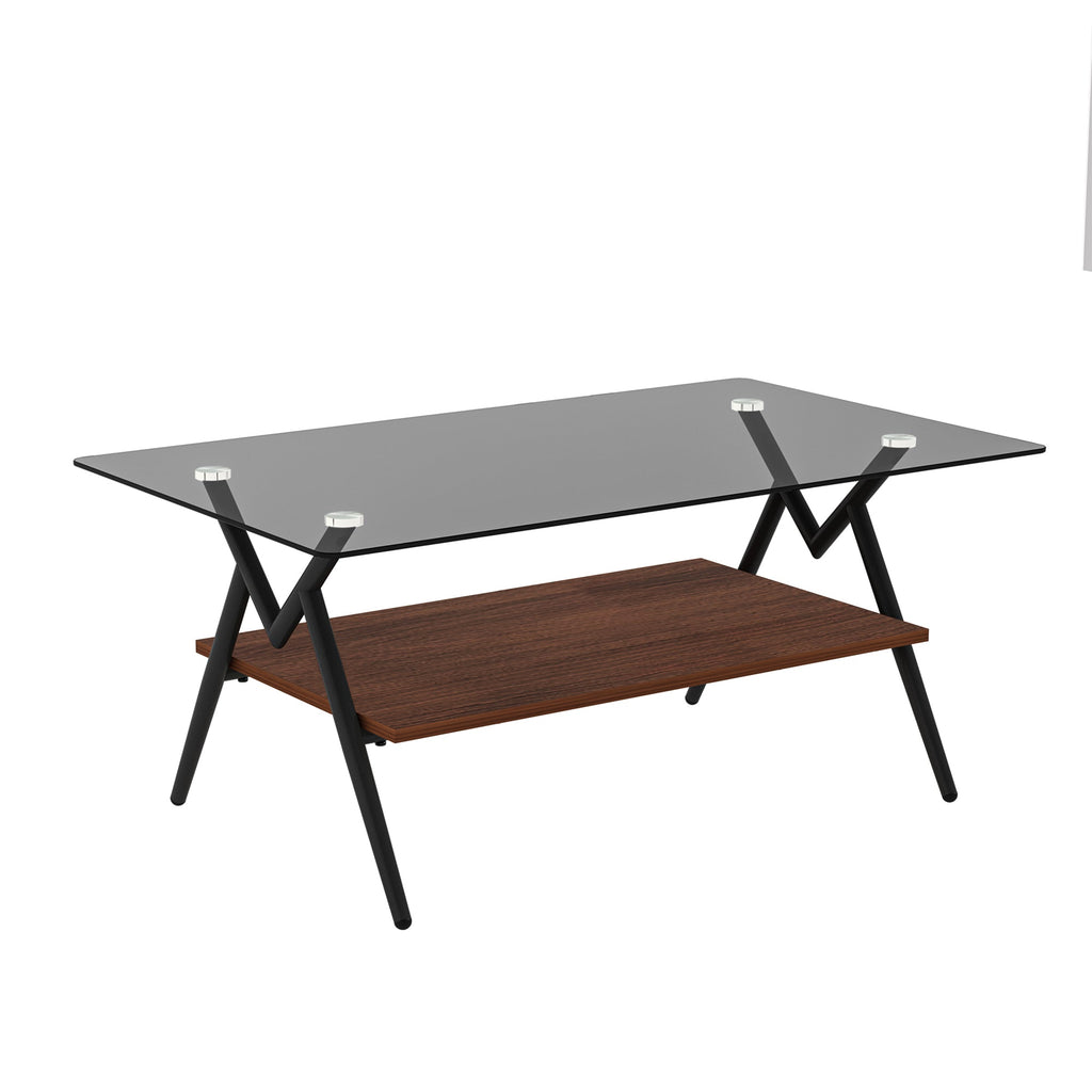 Rectangle Coffee Table with Tempered Glass top