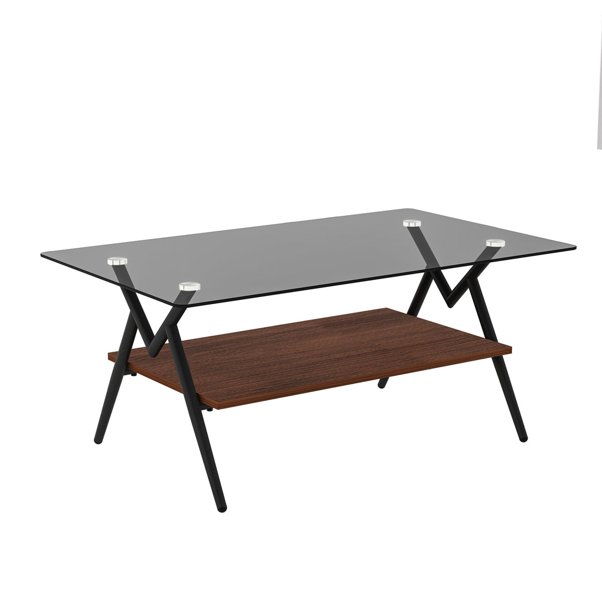 Rectangle Coffee Table with Tempered Glass top