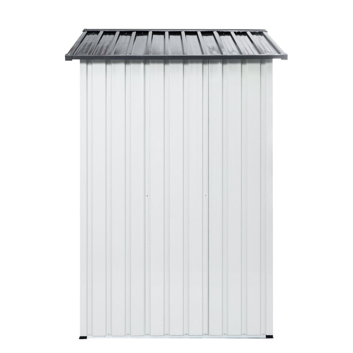 Garden Metal Storage Shed Gray White 6x4x6ft