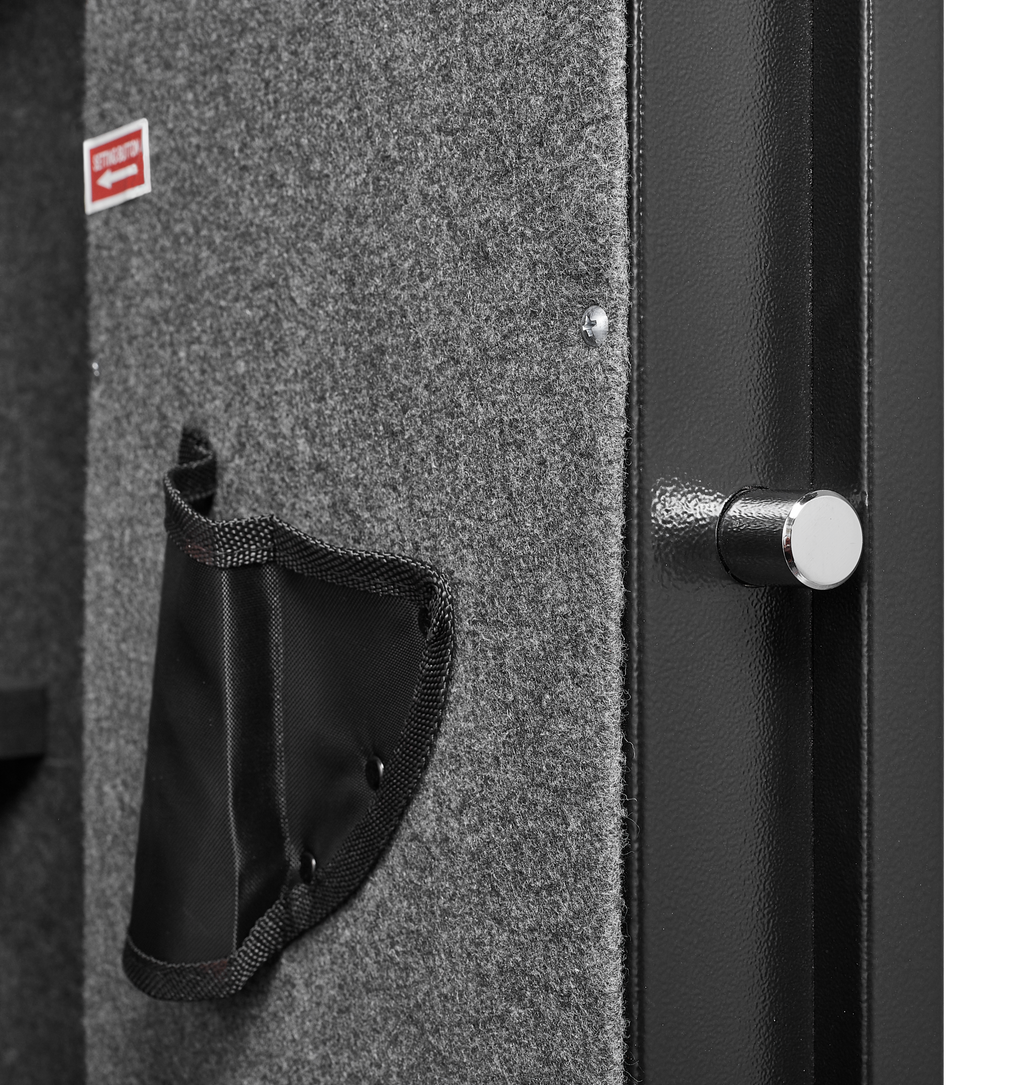 5 gun safes with 3 pistol pockets, quick access biometric adjustable heavy-duty gun rack