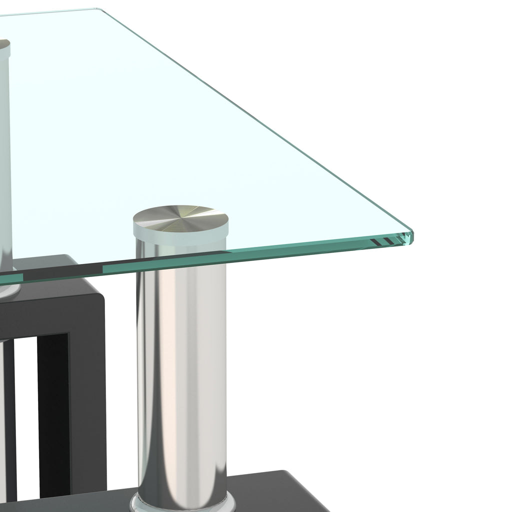 1-Piece Modern Tempered Glass Tea Table Coffee