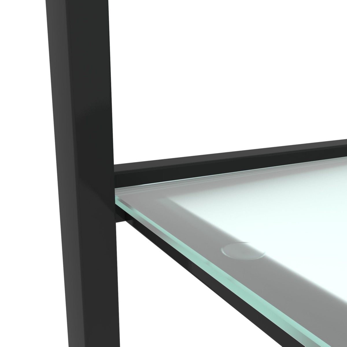 Glass two layer tea table