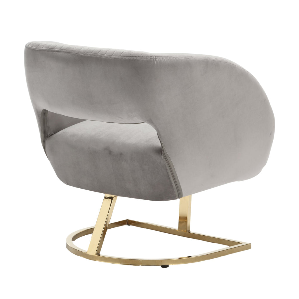 Upholstered Tufted Linen Fabric Accent Chair